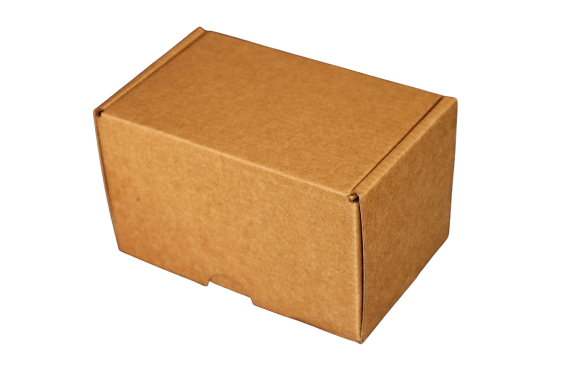 קופסה מיני חומה קרטון קשיח